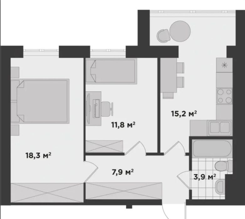 Квартира на ЖК Міленіум Стейт в Київ, ID 323641, фото №4