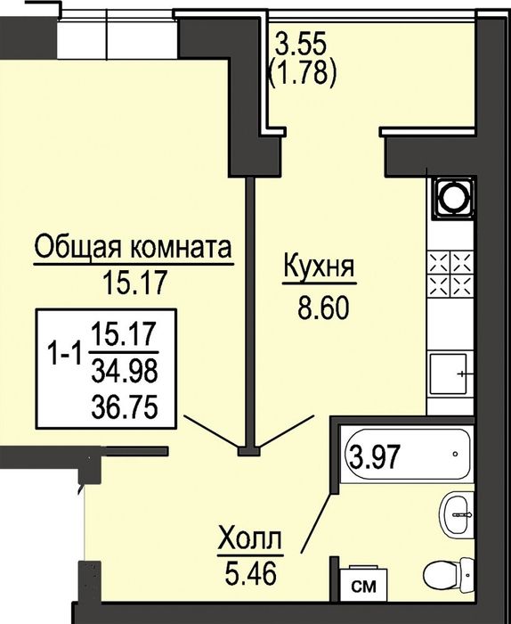 Квартира на вул. Соборна, 126/14 в Києві, ID 260237, фото №11
