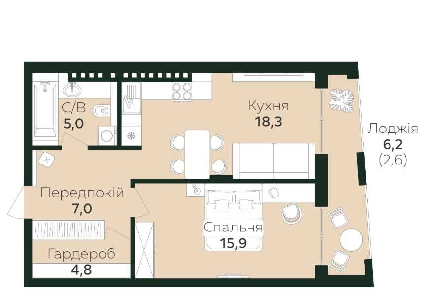 Квартира на вул. Вернигори в Львові, ID 296266, фото №21