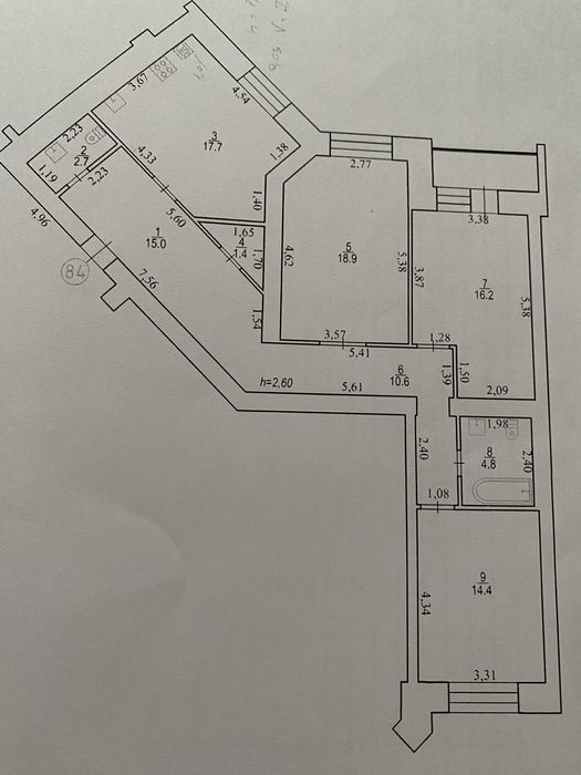Квартира на вул. Головка, 21 в Полтава, ID 255011, фото №1