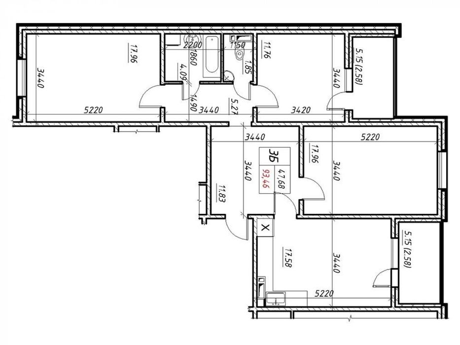 Квартира на вул. Електротехнічна, 43 в Києві, ID 207300, фото №4