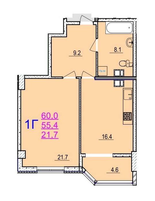 Квартира на бул. Шевченка, 352 в Черкаси, ID 219167, фото №4