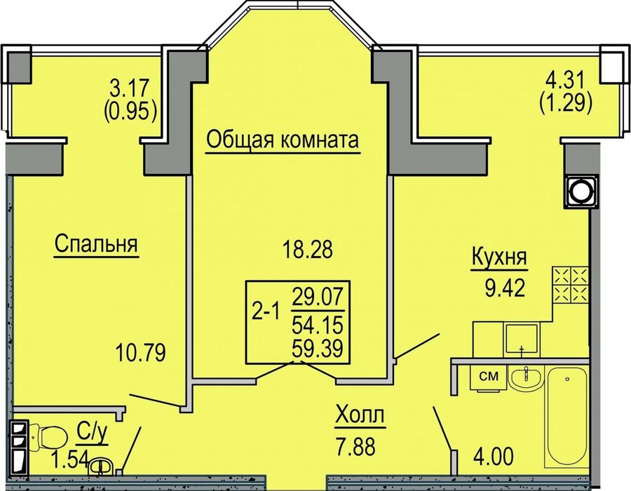 Квартира на вул. Героїв Небесної Сотні, 26/15 в Києві, ID 259818, фото №24