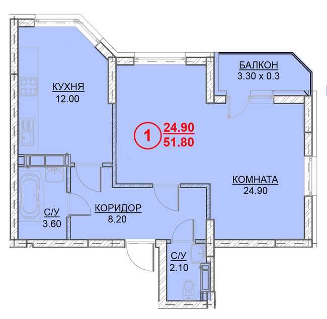 Квартира на вул. Борисоглебська, 111 в Києві, ID 311576, фото №1