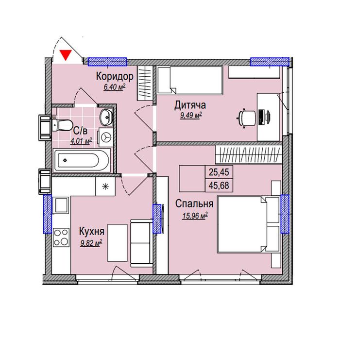 Квартира на вул. Каменська, 127 в Києві, ID 182077, фото №1