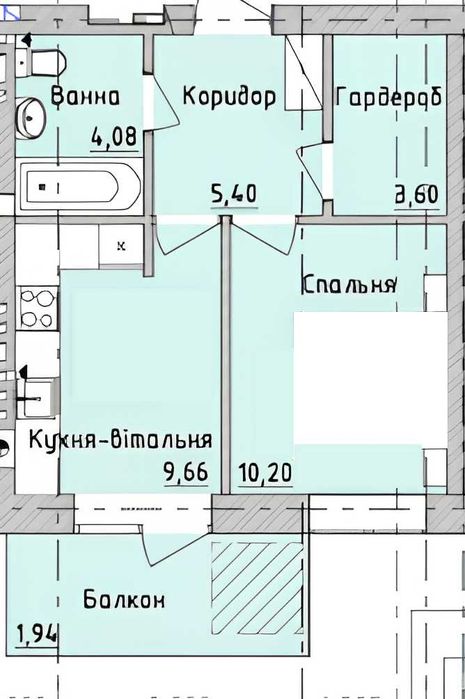 Квартира на Ірпінь в Києві, ID 222475, фото №2