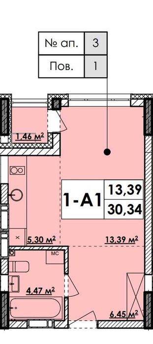 Квартира на вул. Квітки Цисик, 32 в Києві, ID 188587, фото №10