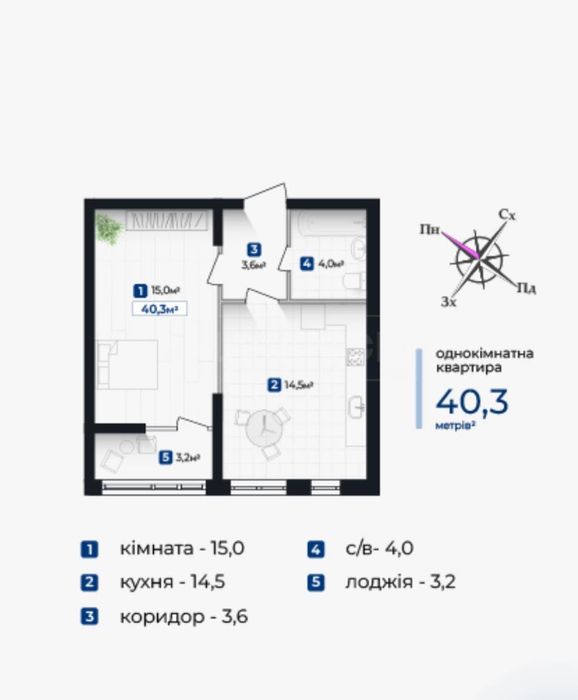 Квартира на ЖК Княгинин Центр в Івано-Франківську, ID 303252, фото №19