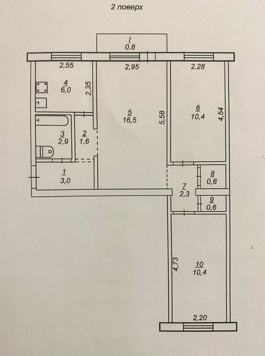 Квартира на район ст. Рокувата в Кривому Розі, ID 191258, фото №14