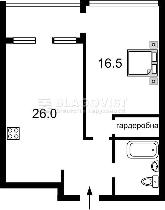 Квартира на вул. Предславинська, 57 в Києві, ID 303983, фото №17