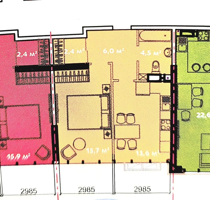 Квартира на ЖК Авторський в Одеса, ID 311459, фото №3