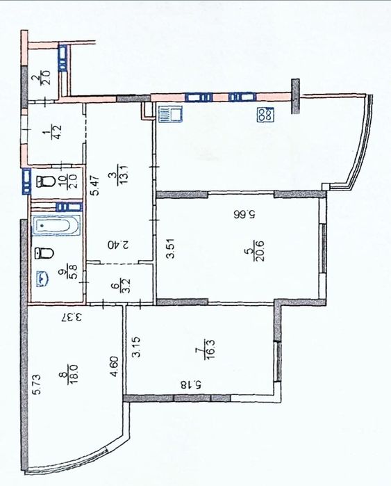 Квартира на вул. Драгоманова, 40ж в Києві, ID 183720, фото №20