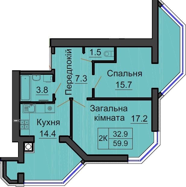 Квартира на ЖК Софія в Києві, ID 233929, фото №1