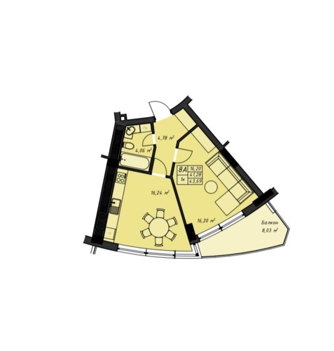 Квартира на вул. Данила Галицького в Рівне, ID 190955, фото №4