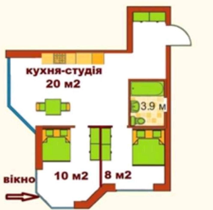 Квартира на Ірпінь в Києві, ID 235793, фото №12