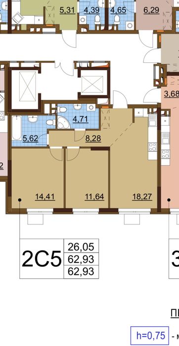 Квартира на вул. Варшавська, 10.3 в Києві, ID 271708, фото №14