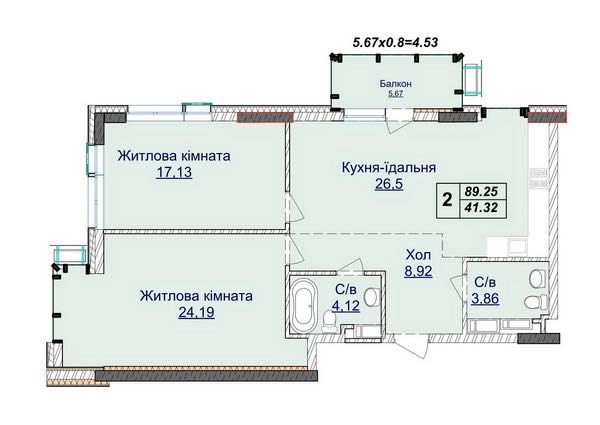 Квартира на вул. Верхогляда, 22 в Києві, ID 180792, фото №3