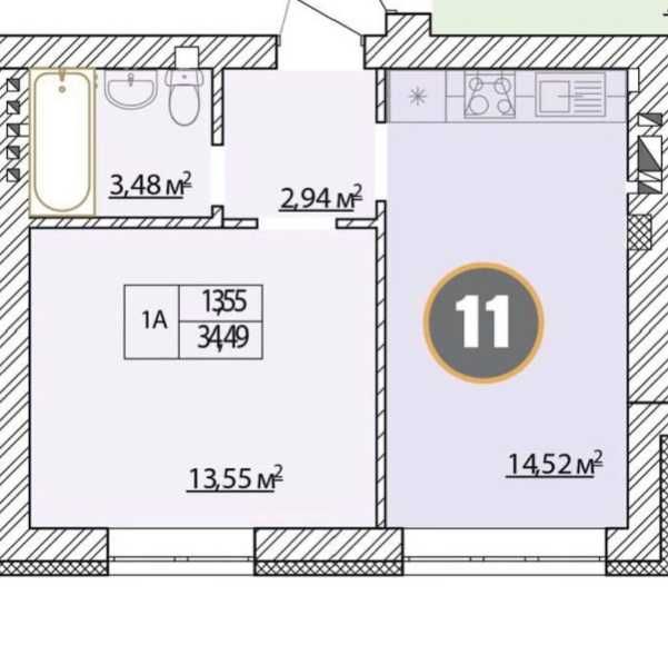 Квартира на вул. Ірпінь, 33 в Києві, ID 269360, фото №7