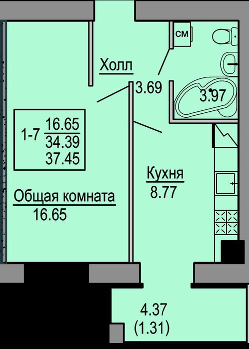 Квартира на вул. Героїв Небесної Сотні, 26/21 в Києві, ID 259712, фото №16