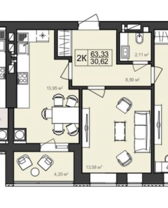 Квартира на ЖК "Harmony Garden" в Хмельницькому, ID 382970, фото №6