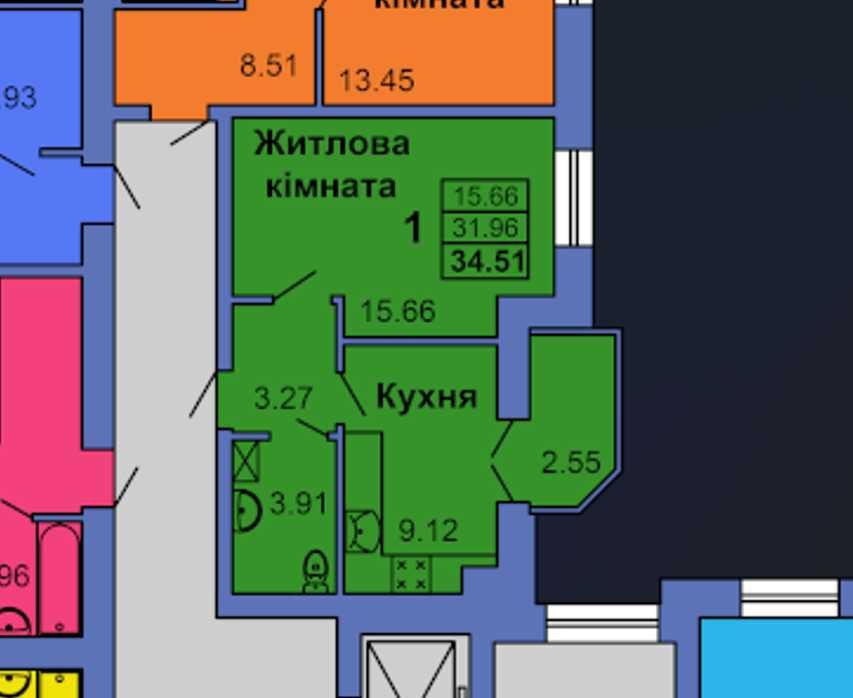 Квартира на вул. Героїв України, 6А в Полтава, ID 163287, фото №1