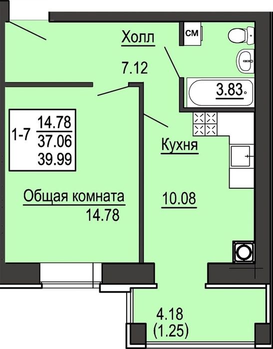 Квартира на вул. Соборна, 126/14 в Києві, ID 260157, фото №10