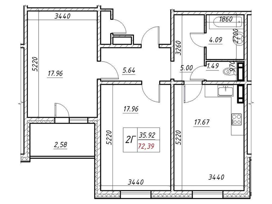 Квартира на вул. Коноплянська, 22 в Києві, ID 177487, фото №9
