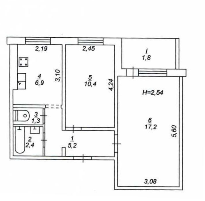 Квартира на Покровський в Кривому Розі, ID 281184, фото №1