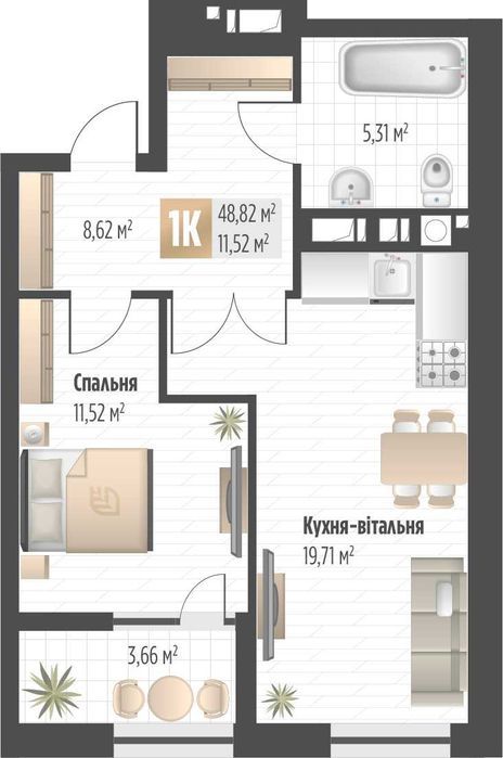 Квартира на вул. П. Орлика, 48 в Львові, ID 232603, фото №2