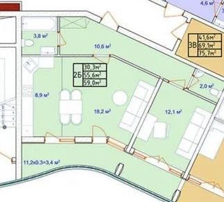 Квартира на 16 ст. Великого Фонтана в Одесі, ID 202474, фото №6