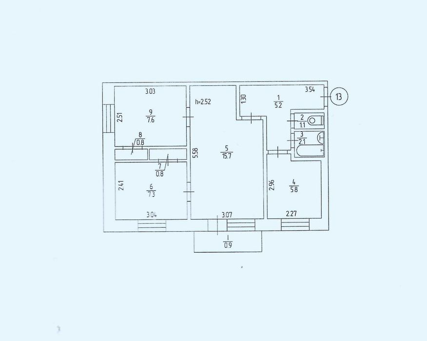 Квартира на пров. Бульварний в Кривому Розі, ID 218620, фото №1