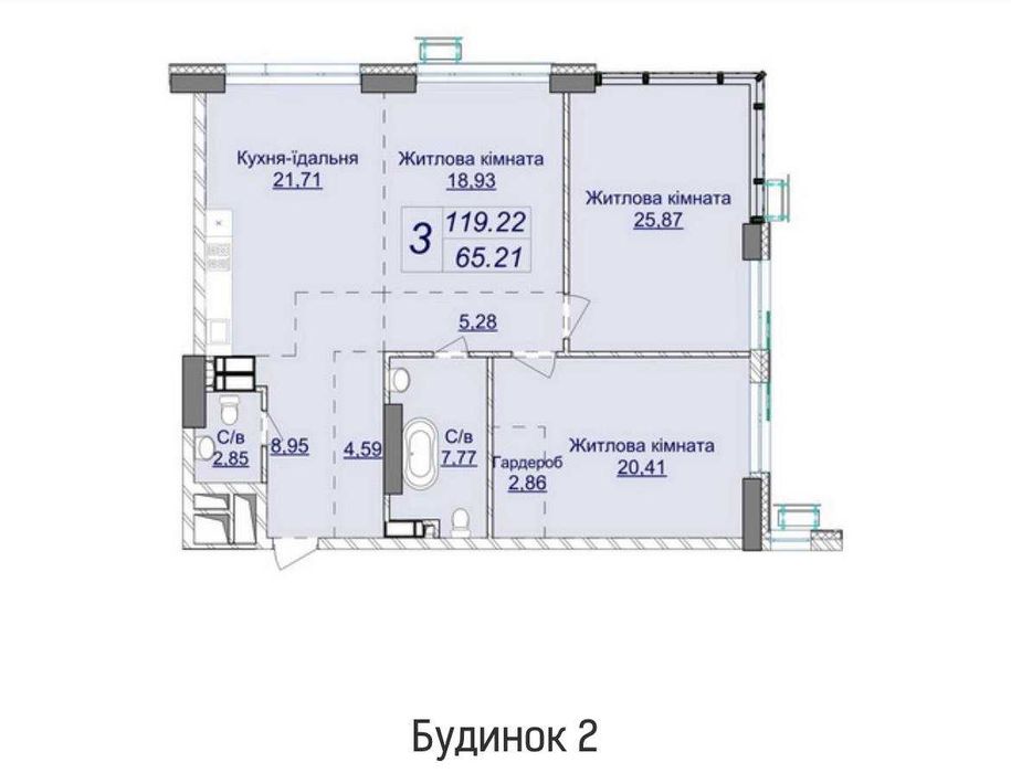 Квартира на вул. Андрея Верхогляда, 22 в Києві, ID 189319, фото №3