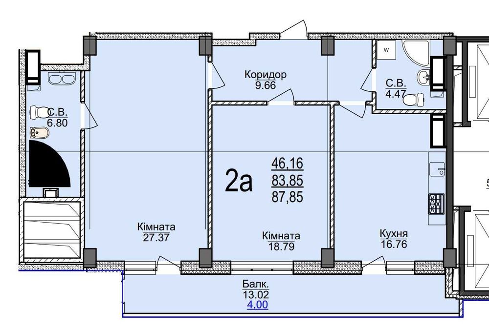 Квартира на бул. Шевченка, 202 в Черкаси, ID 321866, фото №2