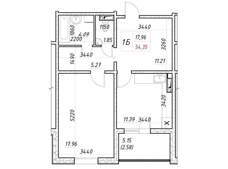 Квартира на вул. Електротехнічна, 43 в Київ, ID 211490, фото №2