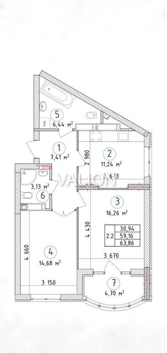 Квартира на вул. Новопольова, 2 в Києві, ID 212138, фото №12