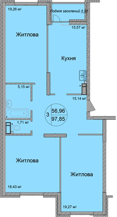 Квартира на вул. Львівська, 15 в Києві, ID 203386, фото №2