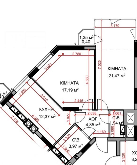 Квартира на вул. Прорізна, 2 в Києві, ID 307437, фото №7
