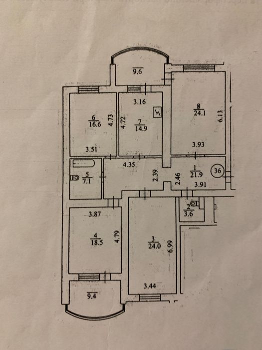 Квартира на вул. Левка Лукʼяненка, 21к6 в Києві, ID 180474, фото №15
