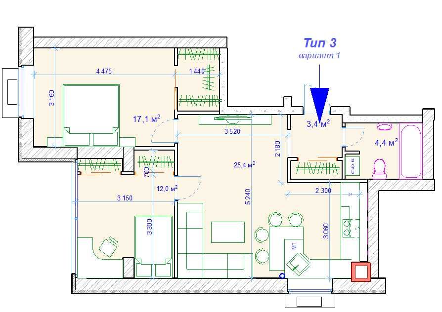 Квартира на ЖК Forest Hill в Дніпрі, ID 178077, фото №9