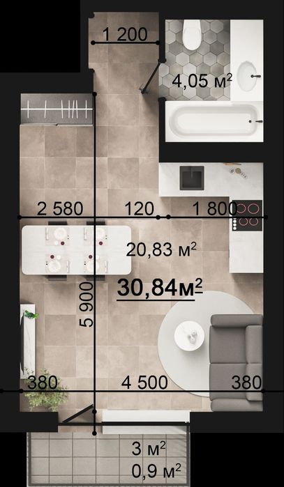 Квартира на ЖК Family Park Apartments в Києві, ID 228199, фото №2