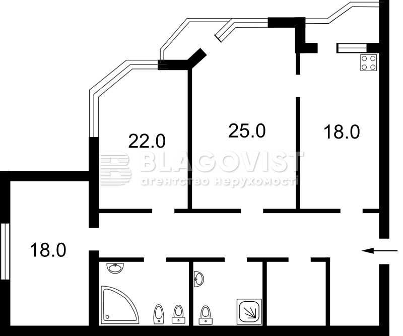 Квартира на вул. Коперника, 12д в Київ, ID 290431, фото №5