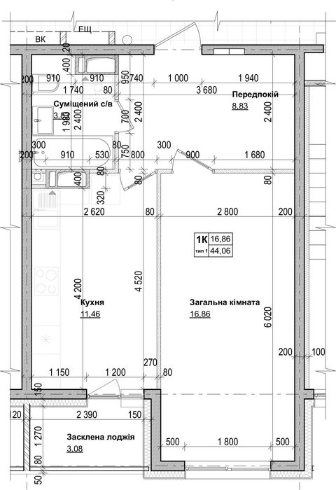 Квартира на ЖК Атлант на Озерній в Києві, ID 311960, фото №21