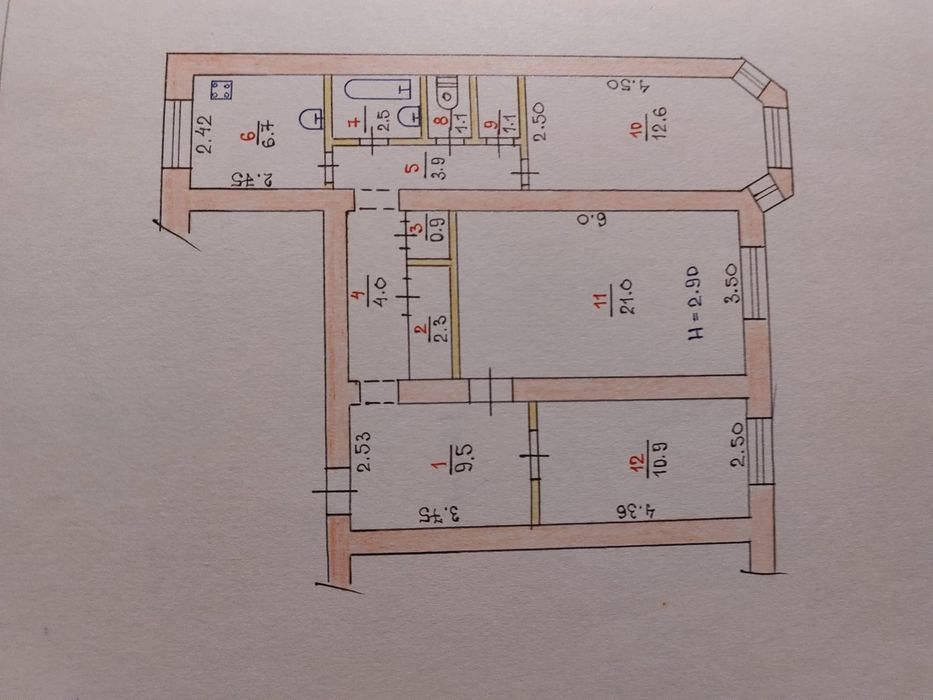 Квартира на вул. Ракітіна в Кривому Розі, ID 162465, фото №9