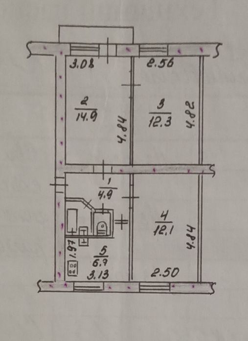 Квартира на центр Космосу в Запоріжжі, ID 254201, фото №5