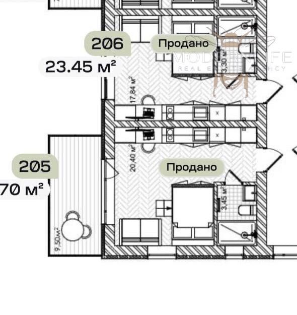 Квартира на вул. Ольжича, 47 в Києві, ID 203138, фото №8