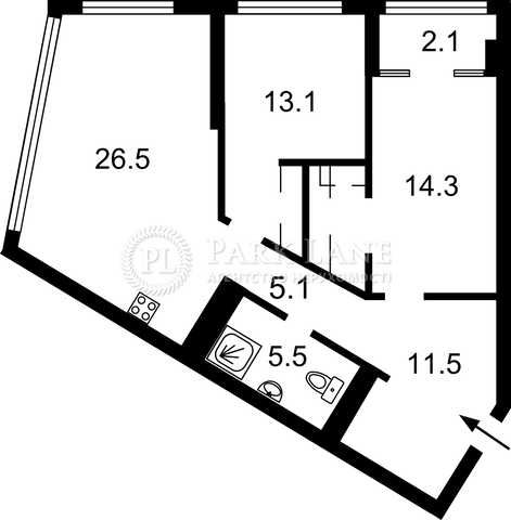 Квартира на просп. Берестейський, 11 в Києві, ID 200370, фото №11