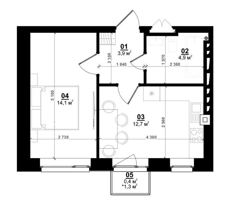 Квартира на вул. Величка, 30 в Києві, ID 309347, фото №23