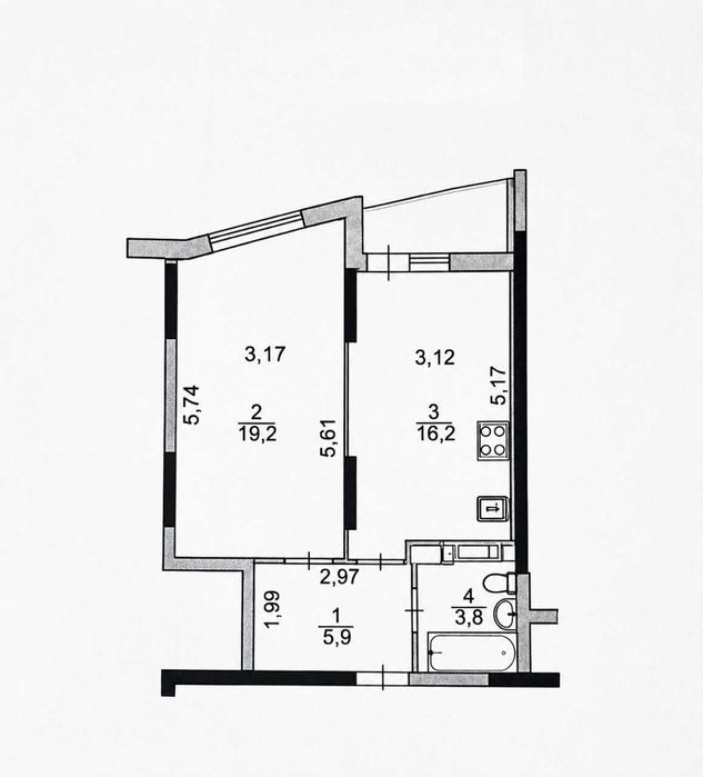 Квартира на вул. Кибальчича, 1В в Києві, ID 191945, фото №2