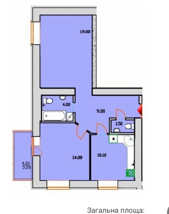 Квартира на вул. Кожедуба в Києві, ID 300318, фото №10