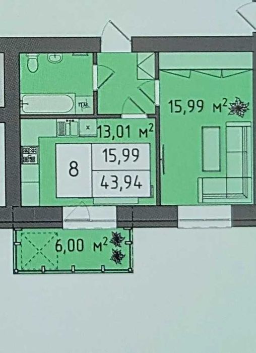 Квартира на Дубово в Хмельницькому, ID 371043, фото №7